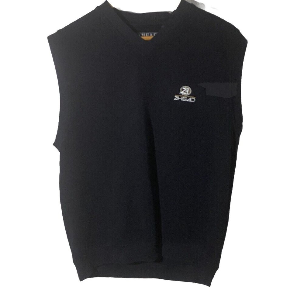 Ahead Authentics Navy Size Medium Pima Cotton Pullover Vest Vneck